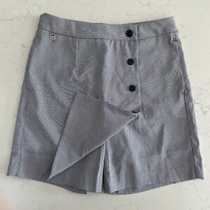 Nivo Benita Houndstooth Print Modern Classic Golf Pickleball Skort Blk Wht Sz 0